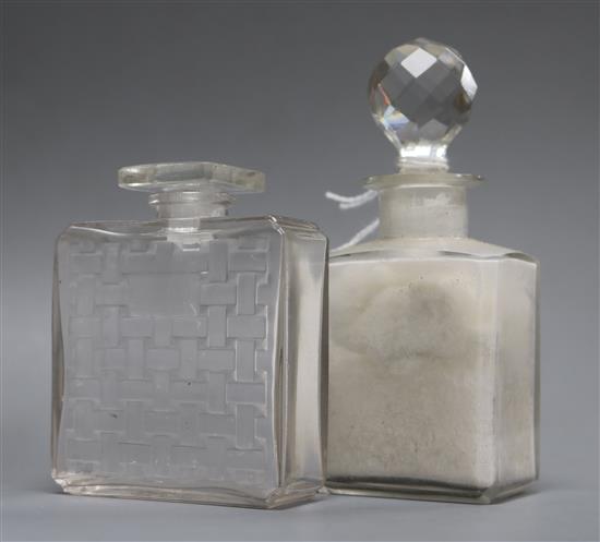 An R. Lalique scent bottle and a Baccarat scent bottle